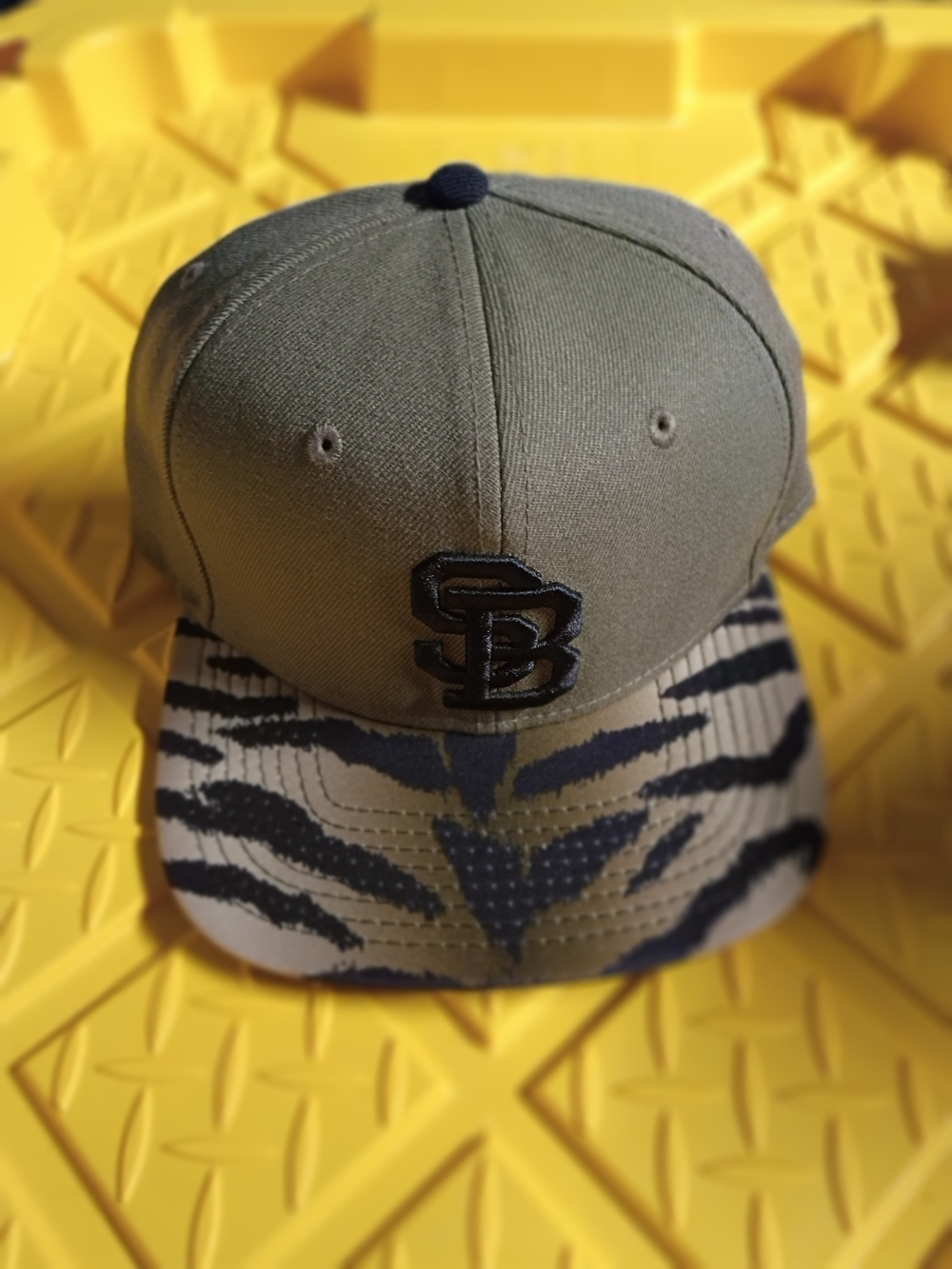 Nike SB Olive Green and Black Tiger Stripe Snapback